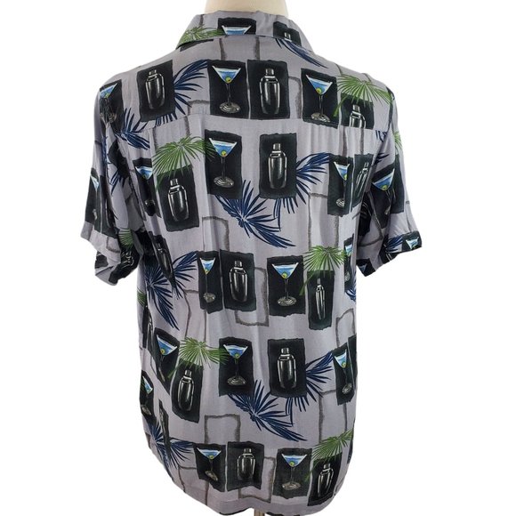 Men's Martini Cocktail Casual Button Up Shirt by Knightsbridge - Picture 4 of 7